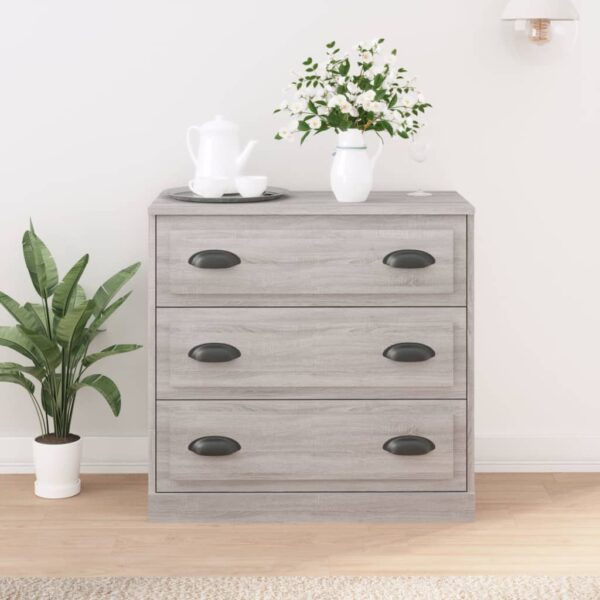 Chic Grey Sonoma Sideboard Engineered Wood Ample Storage Display Surface