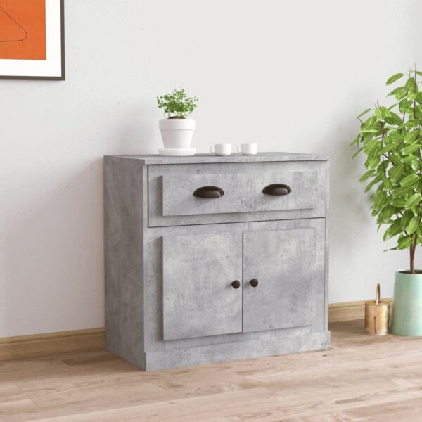 Sideboard Concrete Grey 70x35.5x67.5 cm Engineered Wood