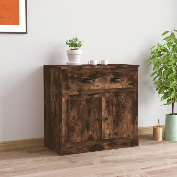 Sideboard Smoked Oak 70x35.5x67.5 cm Engineered Wood