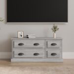 Chic Grey Sonoma TV Stand Media Console Cabinet with Storage Drawers Wood