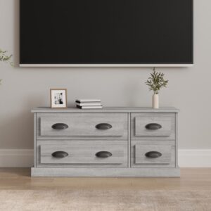 Chic Grey Sonoma TV Stand Media Console Cabinet with Storage Drawers Wood