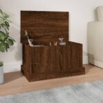 Storage Box Brown Oak 50x30x28 cm Engineered Wood