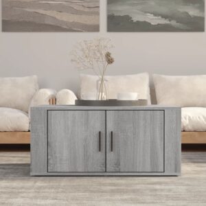 Chic Grey Sonoma Coffee Table - Engineered Wood with Storage Compartments