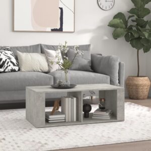 Coffee Table Concrete Grey 100x50x36 cm Engineered Wood