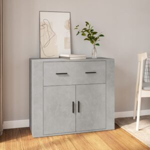 Sideboard Concrete Grey 80x33x70 cm Engineered Wood