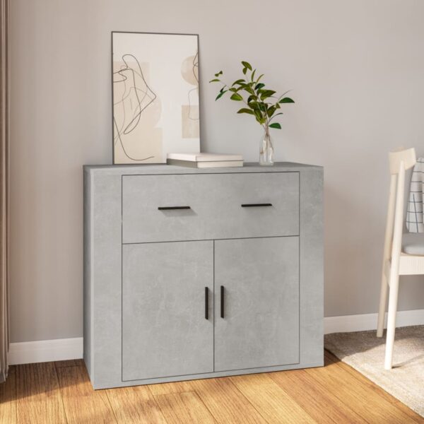 Sideboard Concrete Grey 80x33x70 cm Engineered Wood