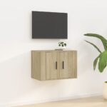 Wall Mounted TV Cabinet Sonoma Oak 57x34.5x40 cm