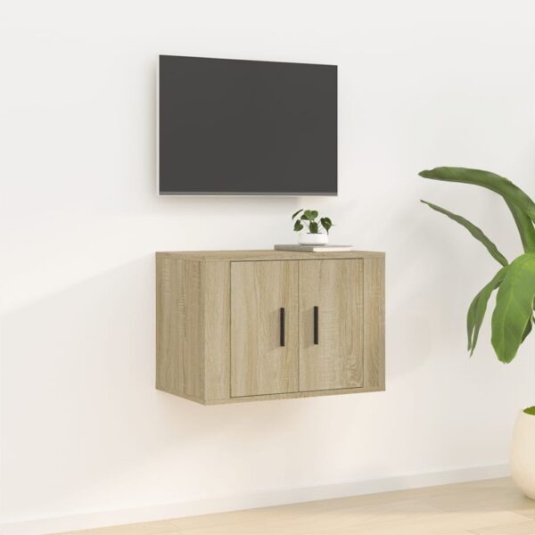 Wall Mounted TV Cabinet Sonoma Oak 57x34.5x40 cm