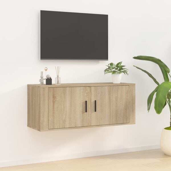 Wall Mounted TV Cabinet Sonoma Oak 100x34.5x40 cm