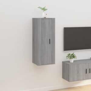 Chic Grey Sonoma Wall Mounted TV Cabinet Media Storage Space-Saving Unit