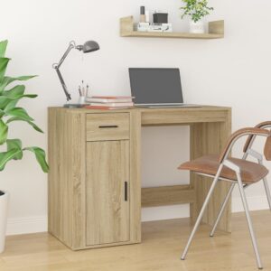 Desk Sonoma Oak 100x49x75 cm Engineered Wood