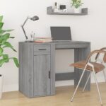 Desk Grey Sonoma 100x49x75 cm Engineered Wood