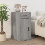 Chic Grey Sonoma Engineered Wood Desk Cabinet with Drawer and Storage