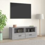 Chic Grey Sonoma TV Stand Media Console Storage Cabinet Engineered Wood