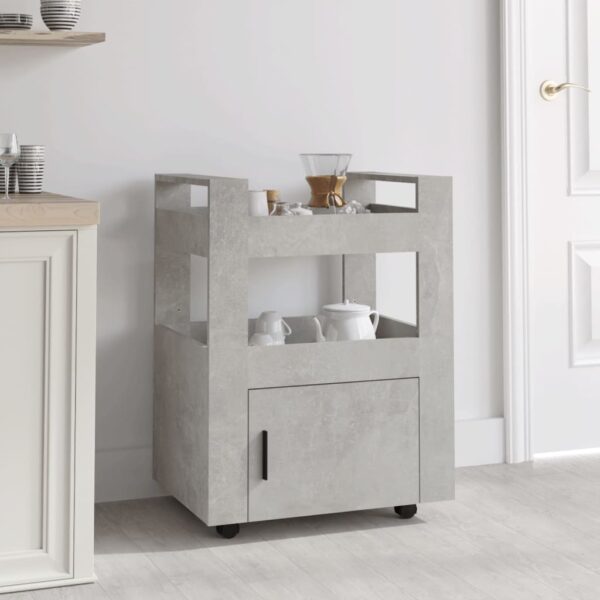 Kitchen Trolley Concrete Grey 60x45x80 cm Engineered Wood