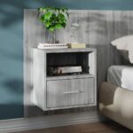 Wall-mounted Bedside Cabinet Grey Sonoma