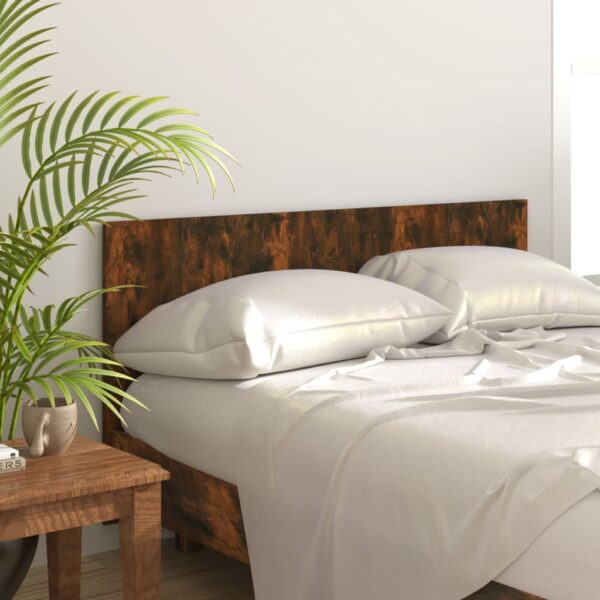 Bed Headboard Smoked Oak 160x1.5x80 cm Engineered Wood