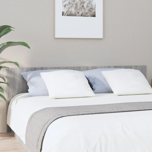 Bed Headboard Grey Sonoma 200x1.5x80 cm Engineered Wood