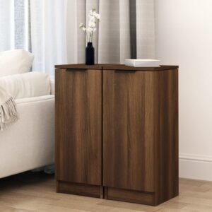 Sideboards 2 pcs Brown Oak 30x30x70 cm Engineered Wood