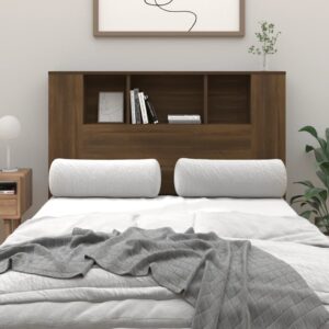 Headboard Cabinet Brown Oak 120x18.5x102.5 cm