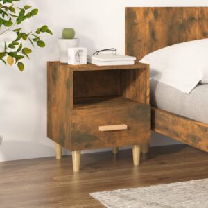 Bedside Cabinet Smoked Oak 40x35x47 cm