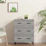 Sideboard Grey Sonoma 69.5x34x90 cm Engineered Wood