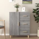 Sideboard Grey Sonoma 69.5x34x90 cm Engineered Wood