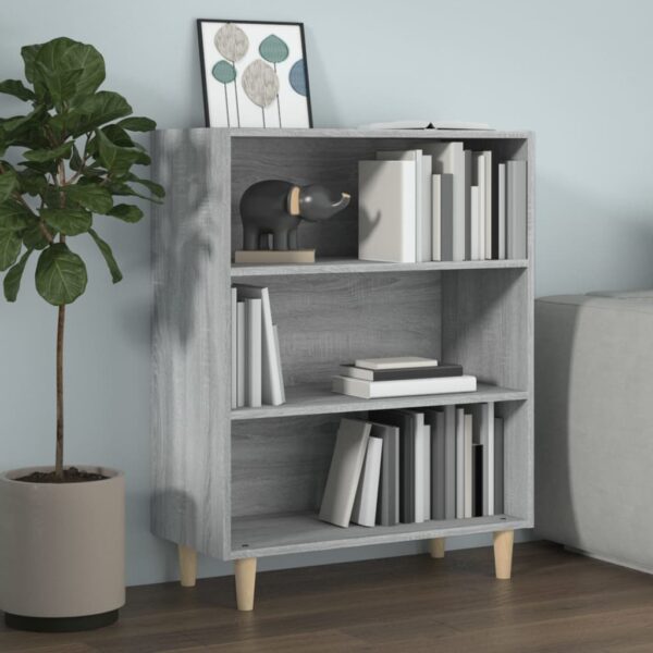 Elegant Grey Sonoma Sideboard Engineered Wood Ample Storage Display Cabinet