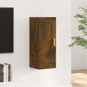 Wall Cabinet Smoked Oak 35x34x90 cm Engineered Wood