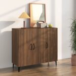 Sideboard Brown Oak 90x34x80 cm Engineered Wood