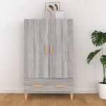 Highboard Grey Sonoma 70x31x115 cm Engineered Wood