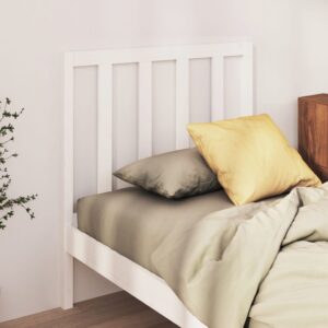 Bed Headboard White 96x4x100 cm Solid Wood Pine