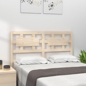 Bed Headboard 185.5x4x100 cm Solid Wood Pine