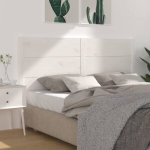 Chic White Solid Pine Wood Headboard Rustic Bedroom Furniture Comfort Support