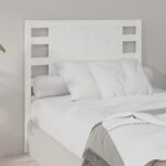 Headboard White 96x4x100 cm Solid Wood Pine