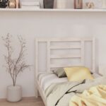 Bed Headboard White 96x4x100 cm Solid Wood Pine