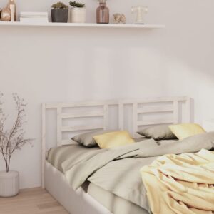 Bed Headboard White 186x4x100 cm Solid Wood Pine