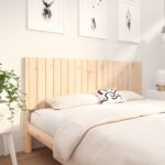 Solid Pine Wood Bed Headboard Rustic Design Untreated Wall Mount Bedroom Decor