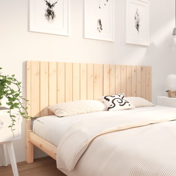 Solid Pine Wood Bed Headboard Rustic Design Untreated Wall Mount Bedroom Decor