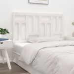 Bed Headboard White 140.5x4x100 cm Solid Wood Pine