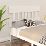 Bed Headboard White 183.5x3x81 cm Solid Wood Pine