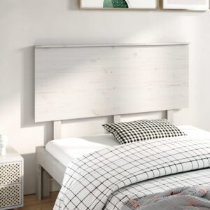 Bed Headboard White 139x6x82.5 cm Solid Wood Pine