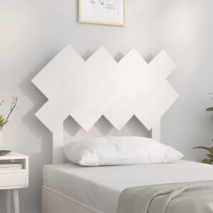 Bed Headboard White 92x3x81 cm Solid Wood Pine