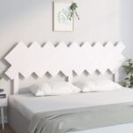 Bed Headboard White 178x3x80.5 cm Solid Wood Pine