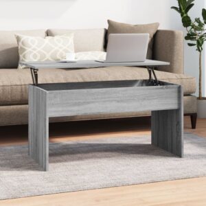 Coffee Table Grey Sonoma 102x50.5x52.5 cm Engineered Wood