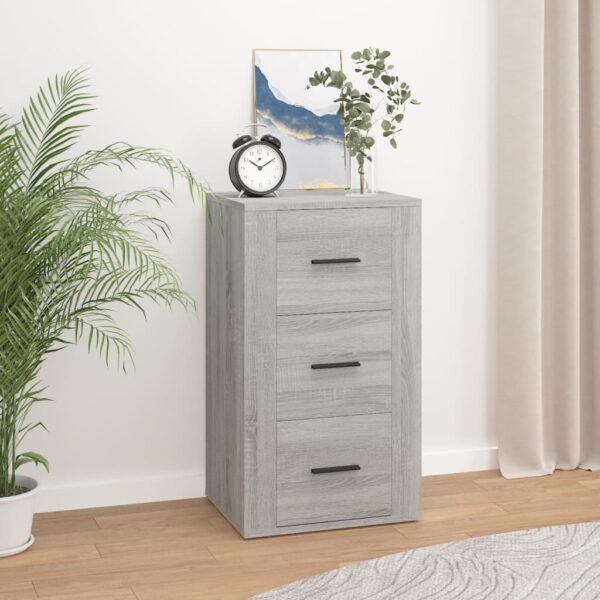 Chic Grey Sonoma Sideboard Storage Cabinet with 3 Drawers for Home Organization