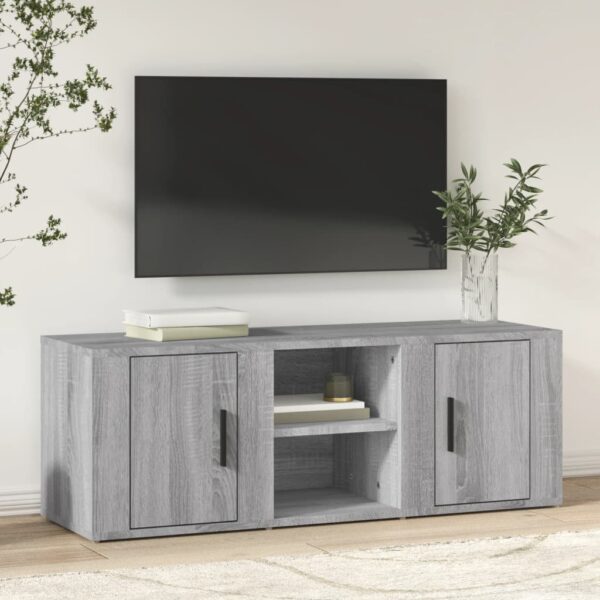 TV Cabinet Grey Sonoma 100x31.5x35 cm Engineered Wood