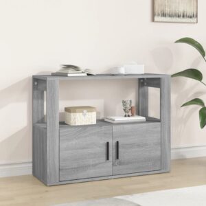 Elegant Grey Sonoma Sideboard Engineered Wood Ample Storage Sturdy Top