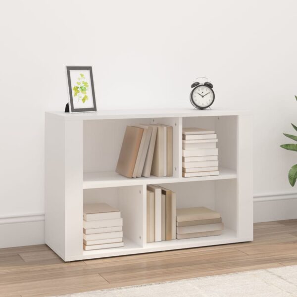 Elegant White Sideboard Engineered Wood Spacious Storage Display Cabinet Chic