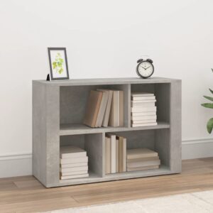 Chic Concrete Grey Sideboard Engineered Wood Ample Storage Sturdy Elegant Design